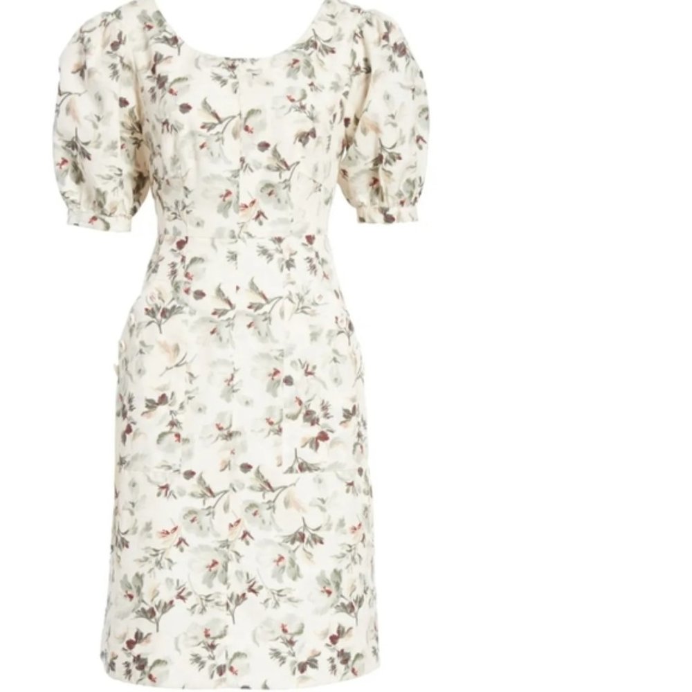 Rebecca Taylor floral puff sleeve dress size 2